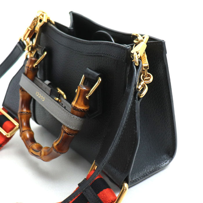 Gucci Diana Mini 2Way Tote Bag Black