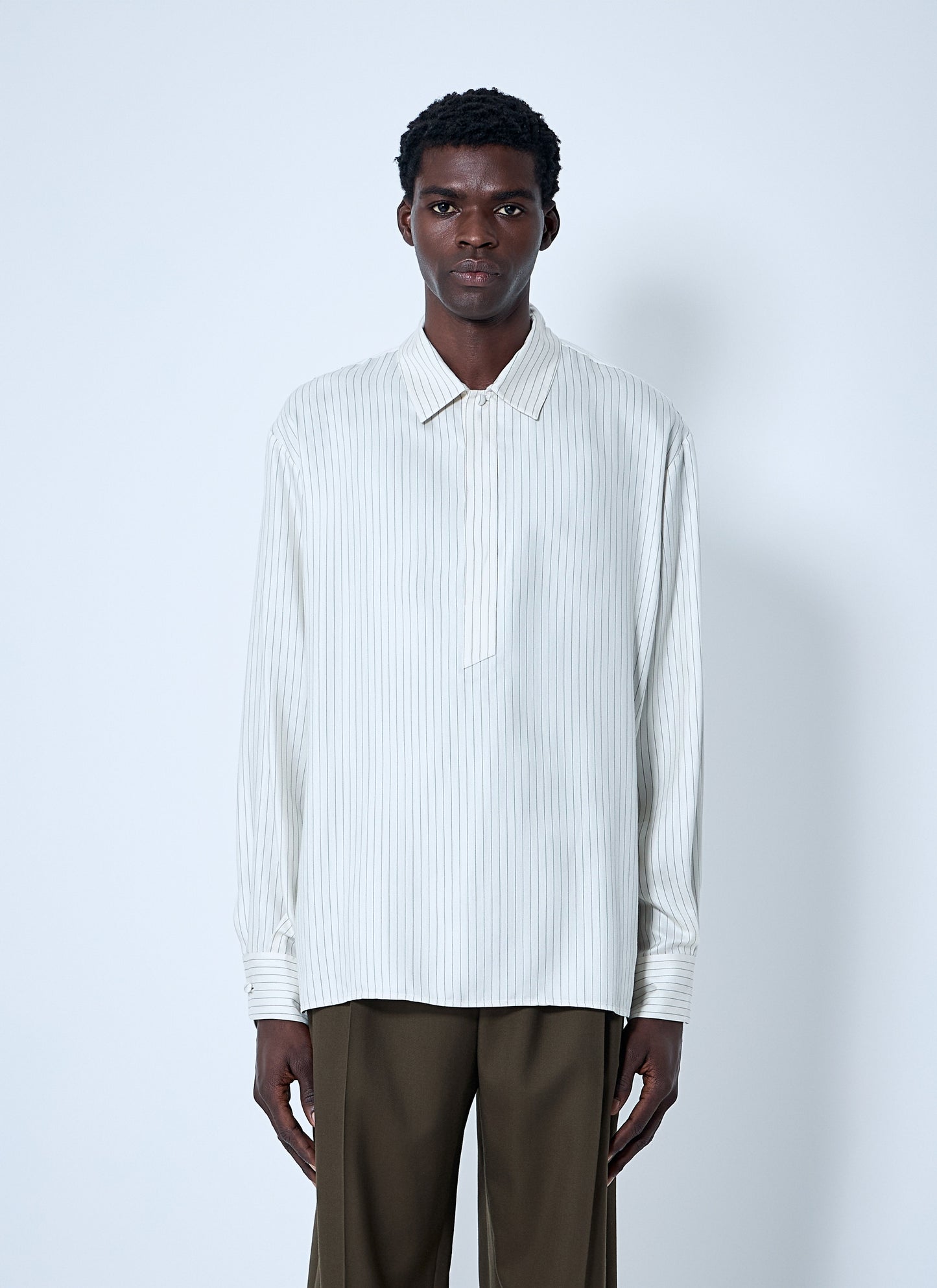 Saint Laurent Men Striped Tunic Shirt