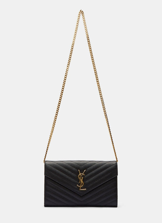 Saint Laurent Women Cassandre Matelassé Chain Wallet