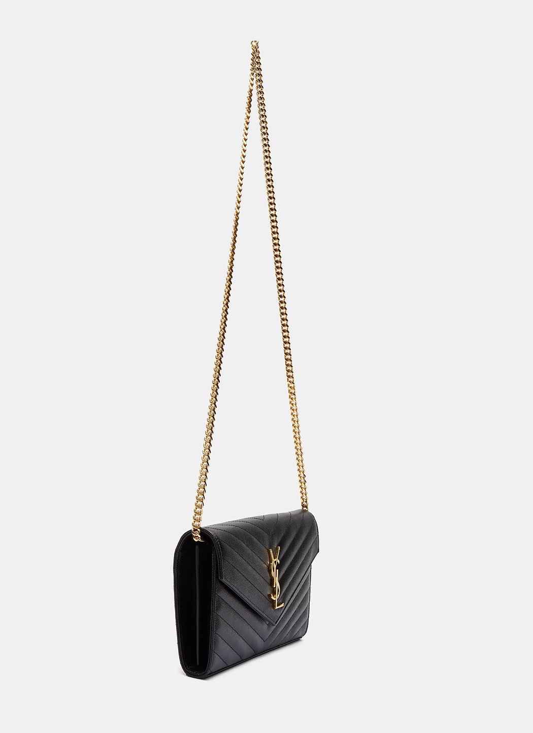Saint Laurent Women Cassandre Matelassé Chain Wallet