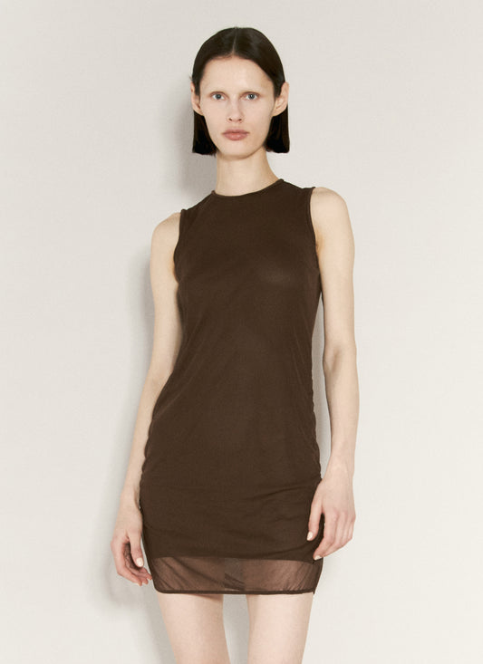 Saint Laurent Women Tulle Tank Mini Dress