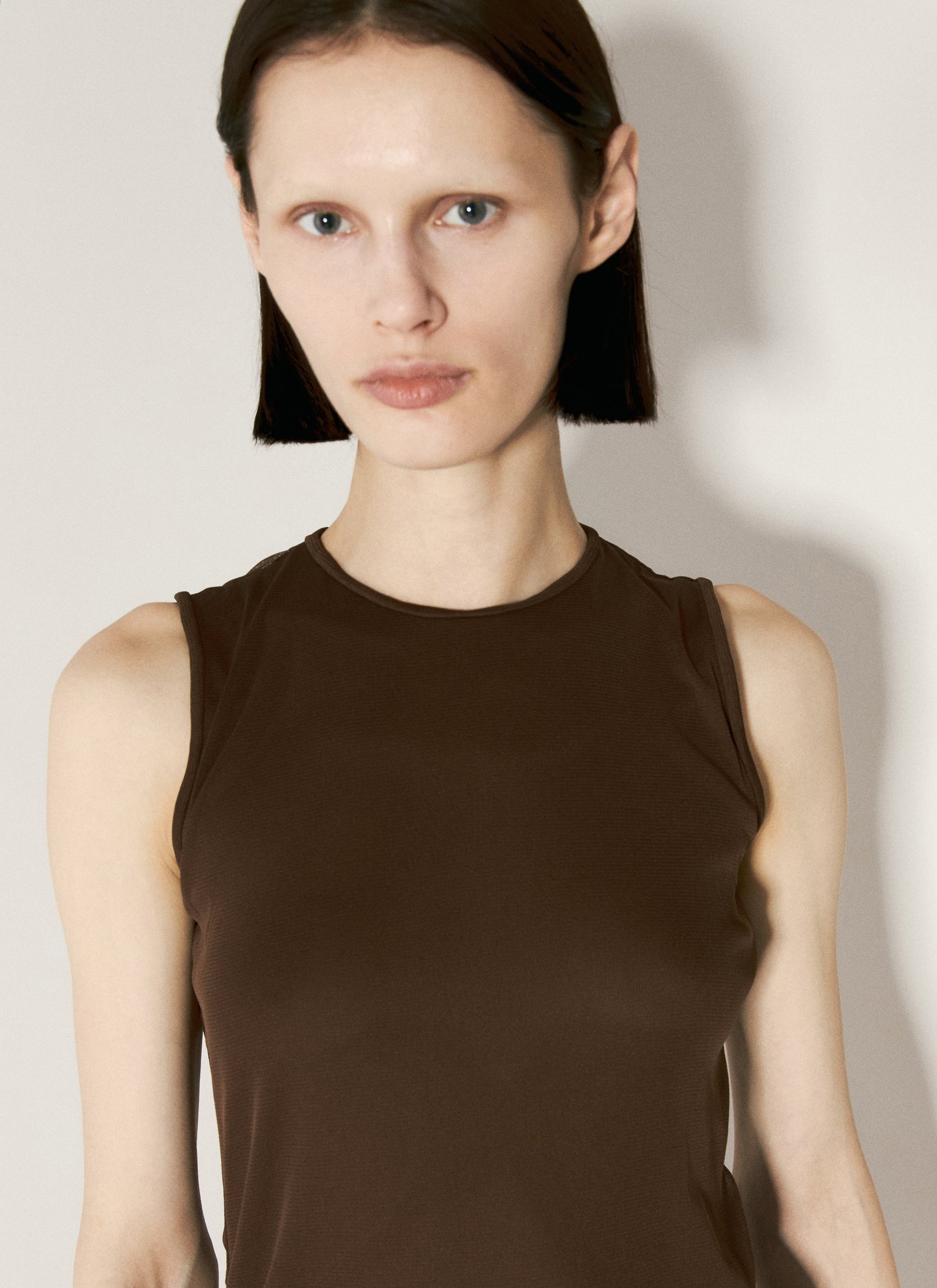 Saint Laurent Women Tulle Tank Mini Dress