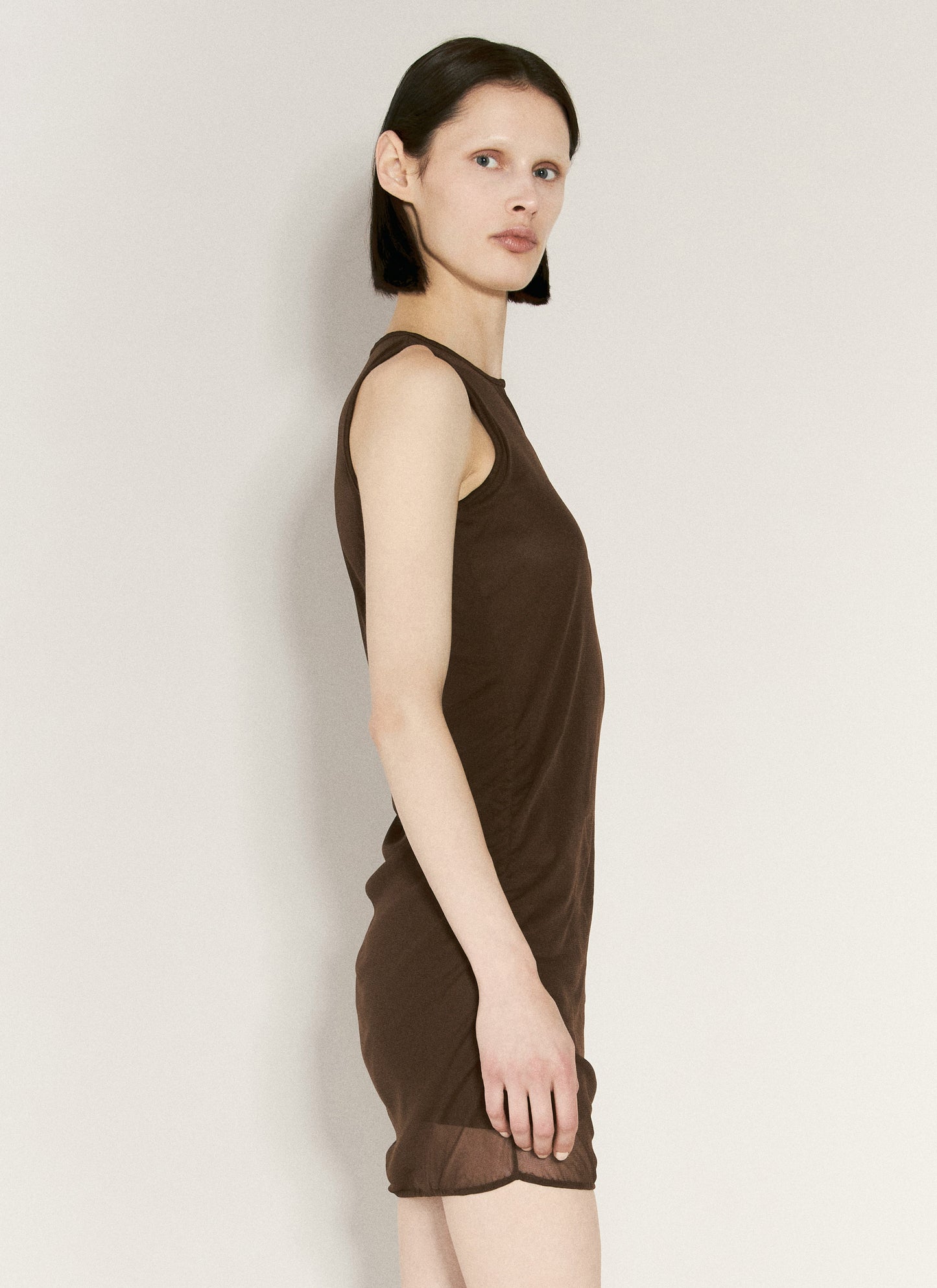 Saint Laurent Women Tulle Tank Mini Dress