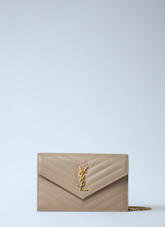 Saint Laurent Women Cassandre Envelop Chain Wallet