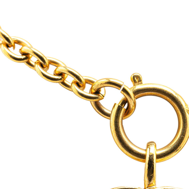 Chanel Coco Mark Matelasse Necklace Gold