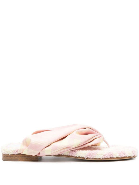 Burberry Women Check Thong Sandals