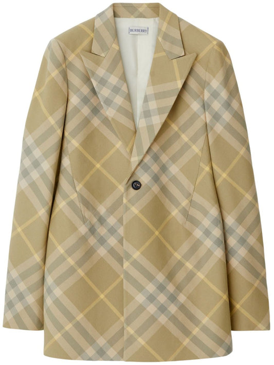 Burberry Women Wool Single-Breasted Blazer Jacket