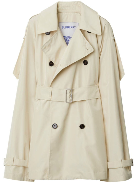 Burberry Women Silk Short Trench Coat