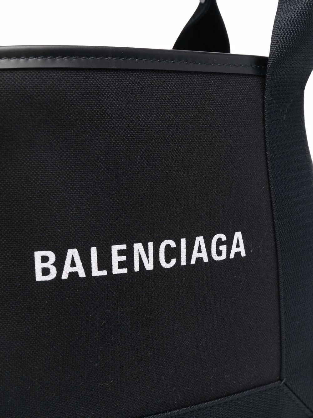 Balenciaga Women Navy Cabas Xs Canvas Tote Bag
