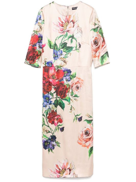 Dolce & Gabbana Women Flower Print Midi Dress
