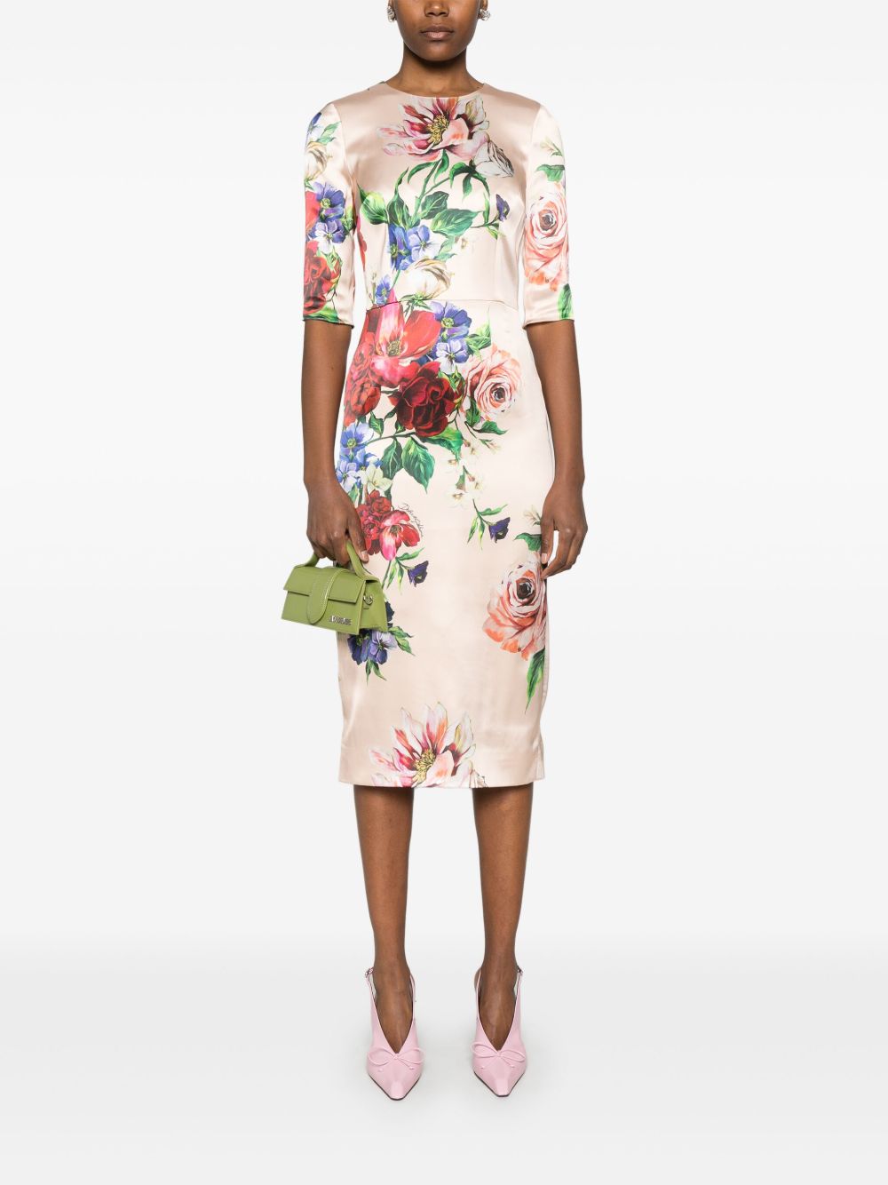 Dolce & Gabbana Women Flower Print Midi Dress
