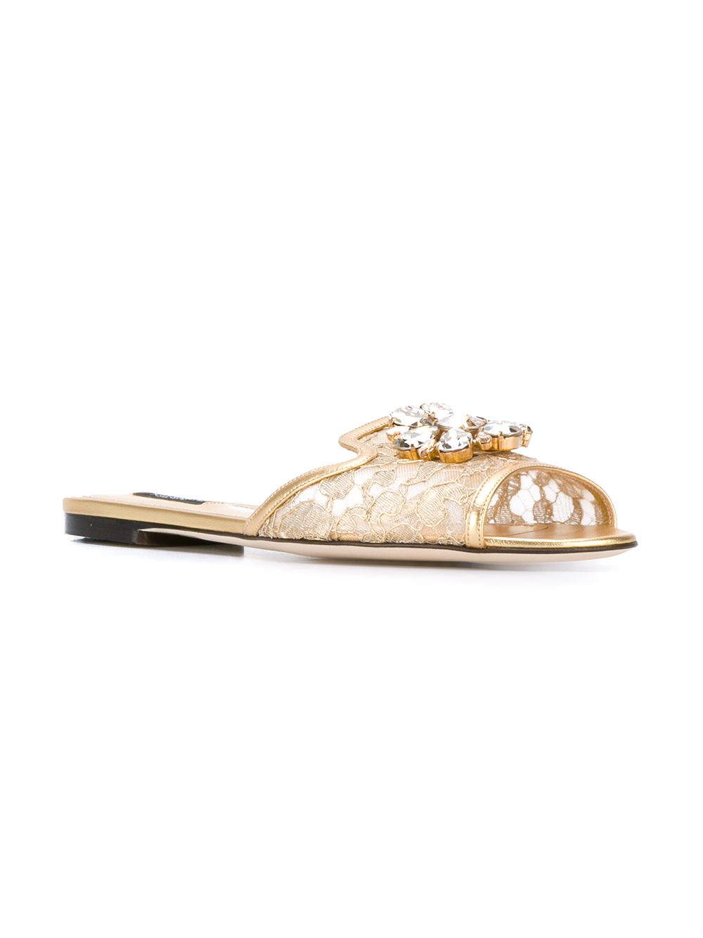 Dolce & Gabbana Women Rainbow Flat Lace Sandals