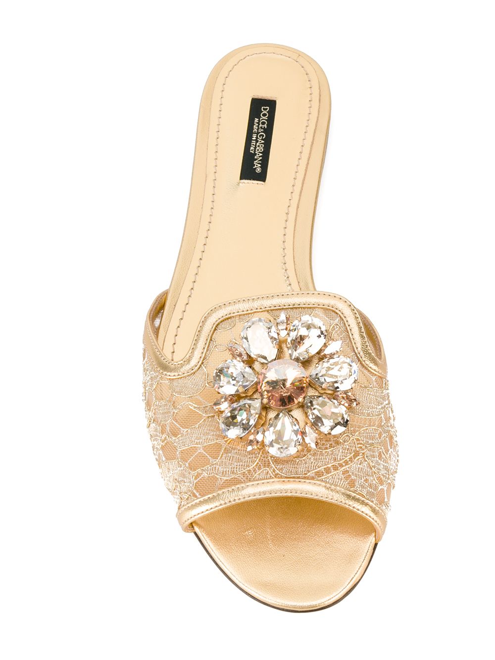 Dolce & Gabbana Women Rainbow Flat Lace Sandals