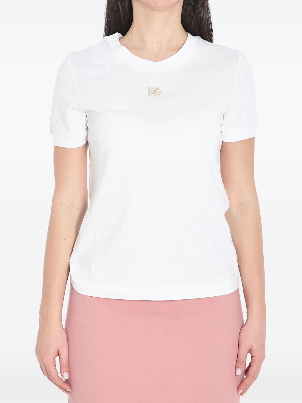 Dolce & Gabbana Women Logo Cotton T-Shirt