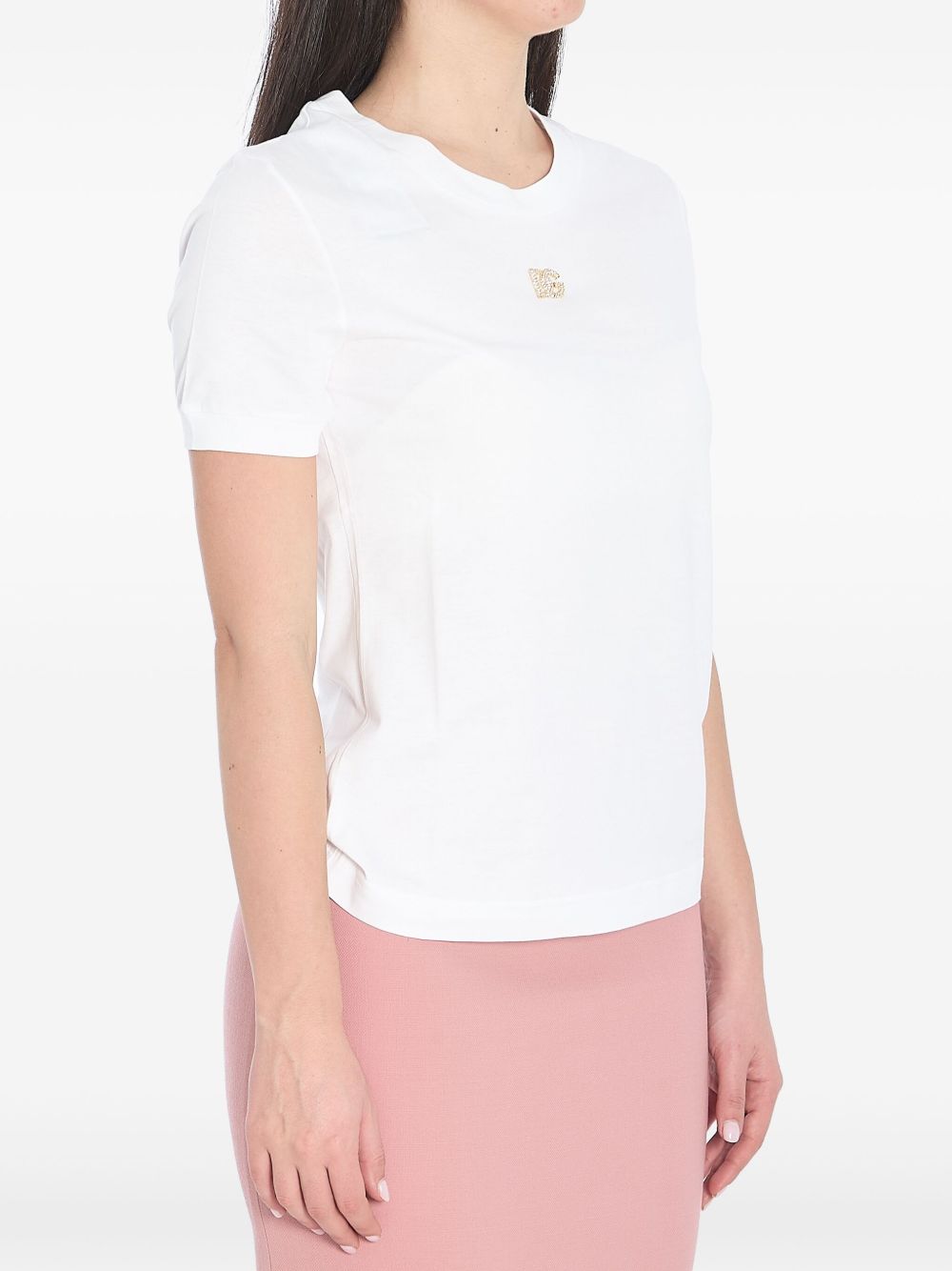 Dolce & Gabbana Women Logo Cotton T-Shirt