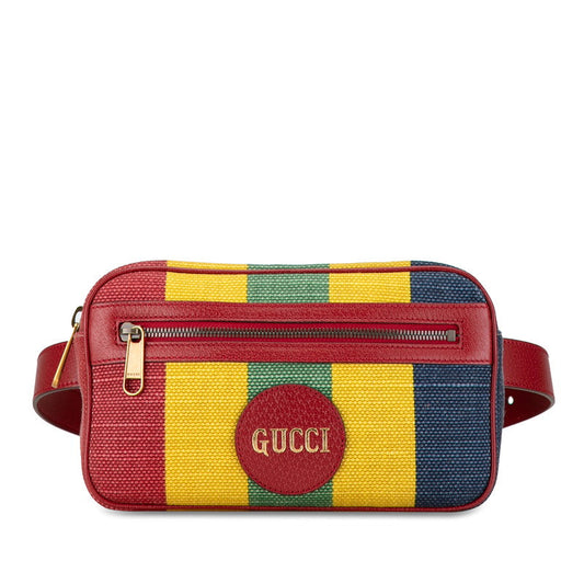 Gucci Baiadera Canvas Leather Waist Bag