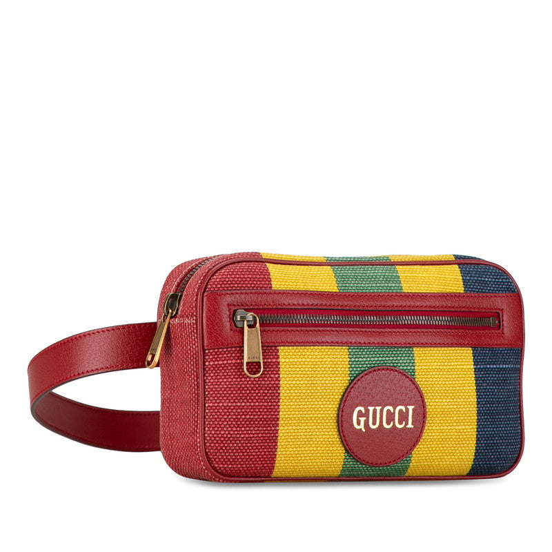 Gucci Baiadera Canvas Leather Waist Bag