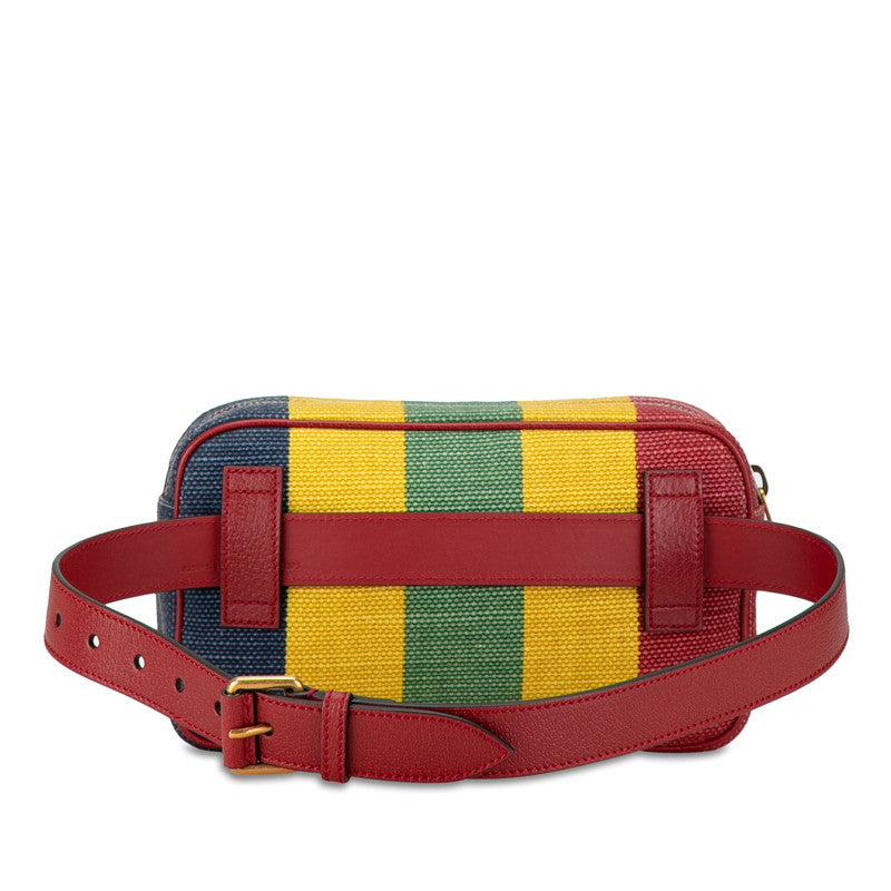 Gucci Baiadera Canvas Leather Waist Bag