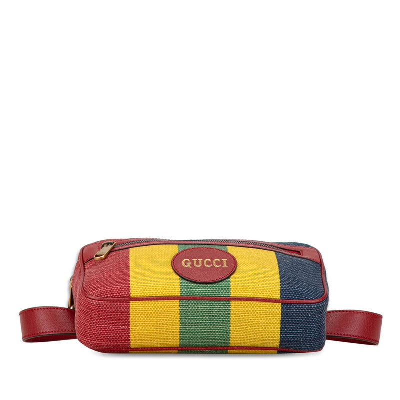 Gucci Baiadera Canvas Leather Waist Bag