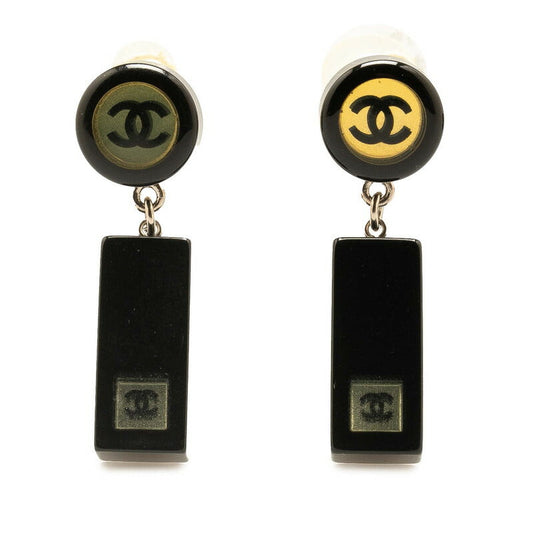 Chanel Coco Mark Earrings Plastic Metal