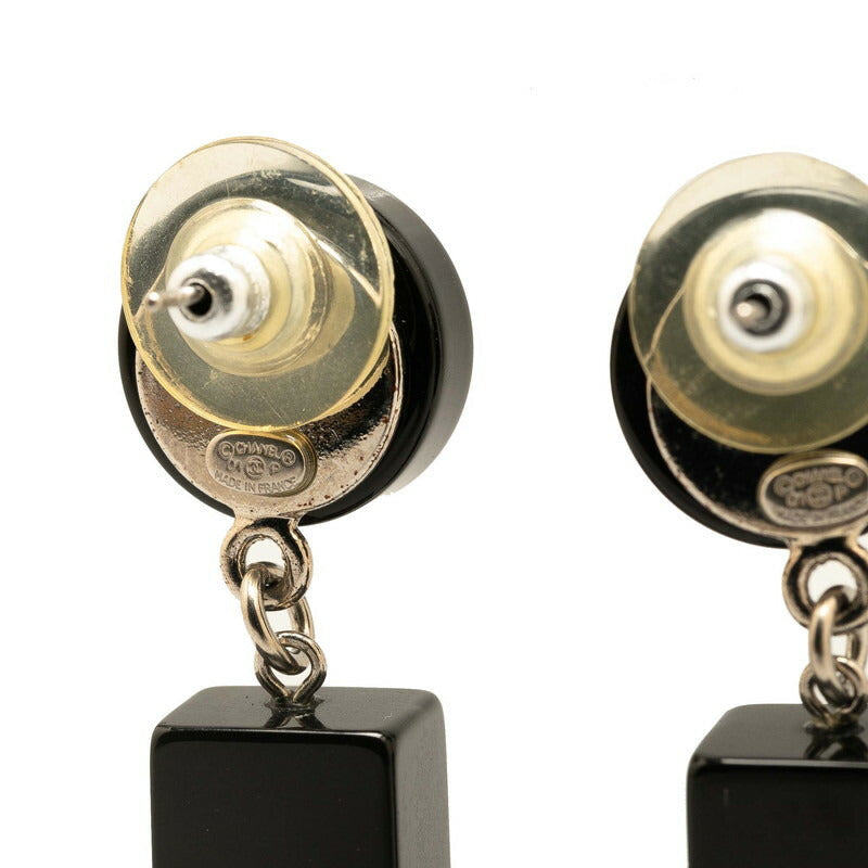 Chanel Coco Mark Earrings Plastic Metal