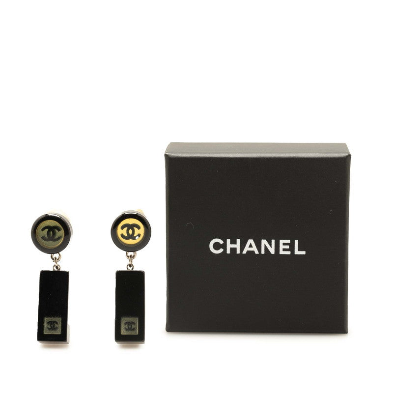 Chanel Coco Mark Earrings Plastic Metal