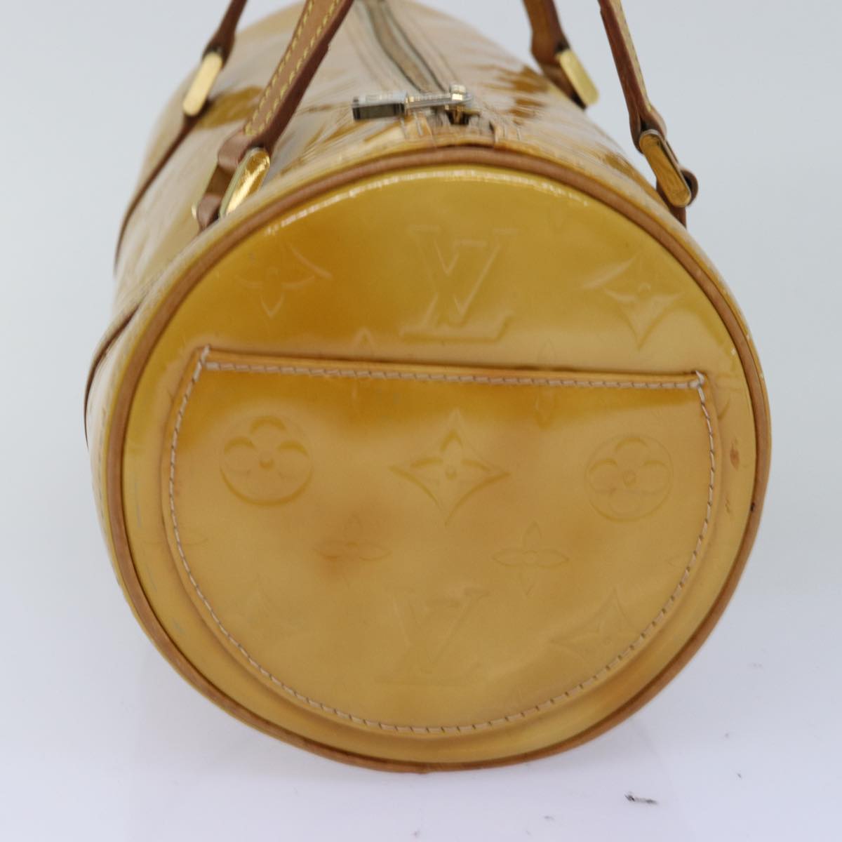 LOUIS VUITTON Monogram Vernis Bedford Hand Bag Beige M91006 LV tb1087