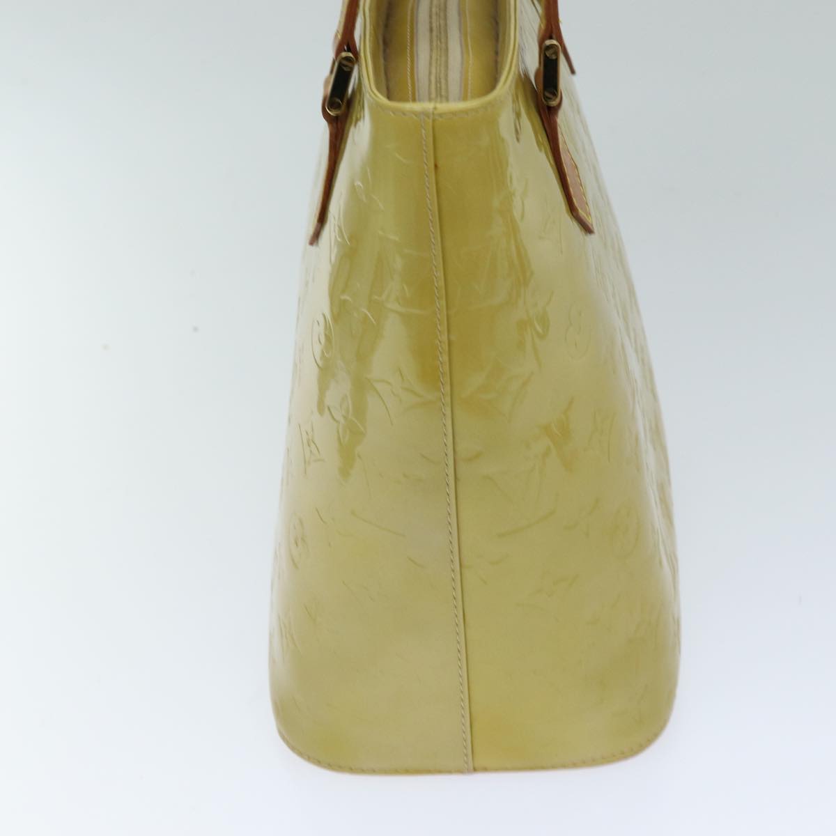 LOUIS VUITTON Monogram Vernis Houston Hand Bag Beige M91004 LV tb1093