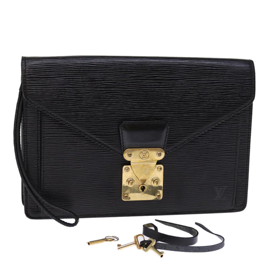 LOUIS VUITTON Epi Serie Dragonne Hand Bag Black Noir M52612 LV th4901