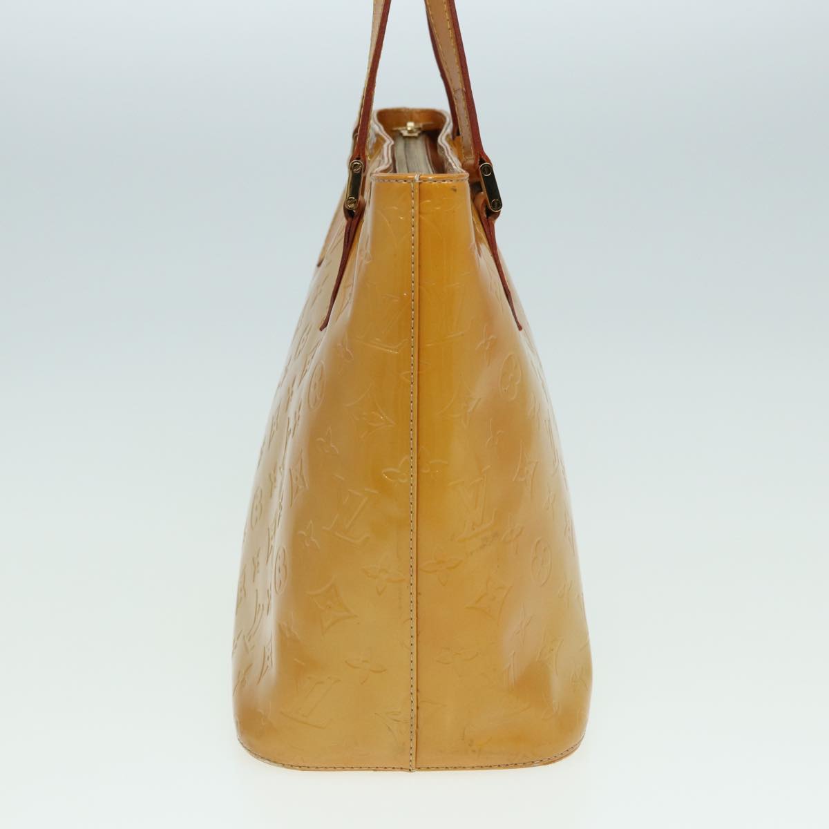 LOUIS VUITTON Monogram Vernis Houston Hand Bag Beige M91004 LV th5141