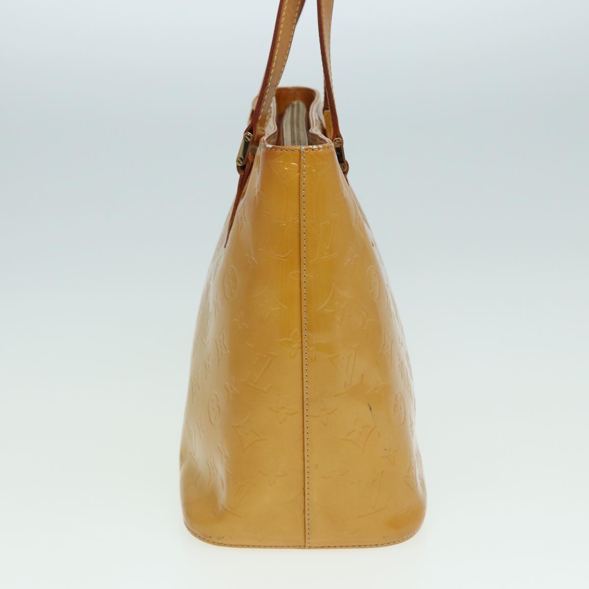 LOUIS VUITTON Monogram Vernis Houston Hand Bag Beige M91004 LV th5141