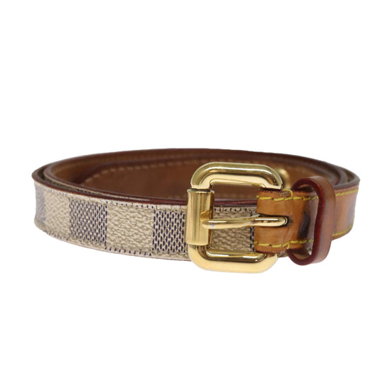 LOUIS VUITTON Damier Azur Ceinture Tresor Belt 36.2"""""""" M9730 LV ti1747