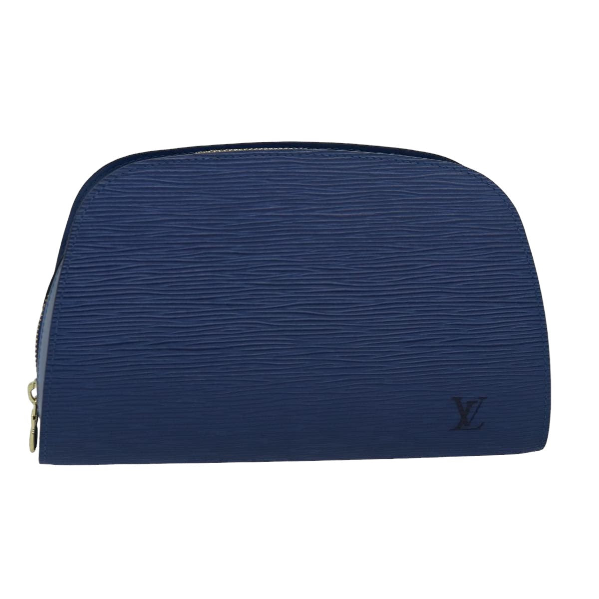 LOUIS VUITTON Epi Dauphine MM Pouch Blue LV ti1836