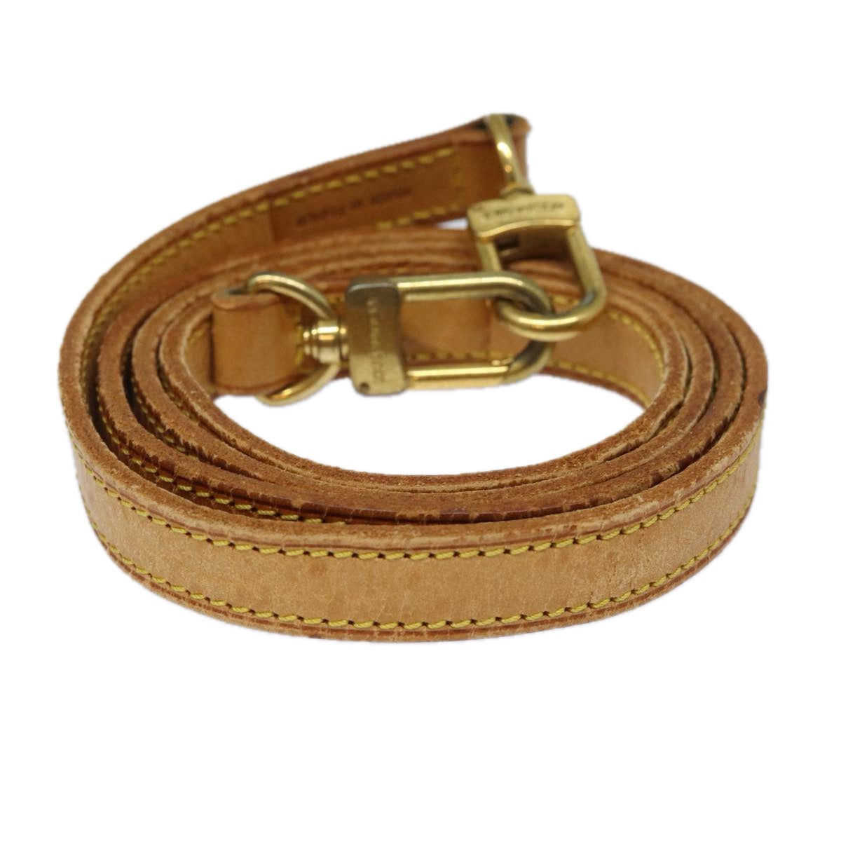 LOUIS VUITTON Shoulder Strap Leather 44.1"" Beige LV ti1846