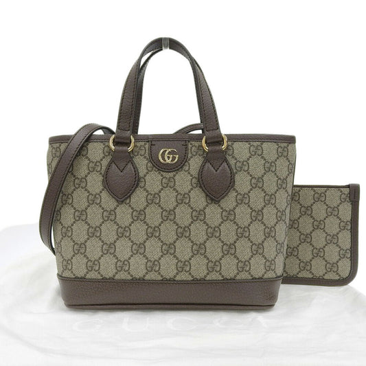 Gucci Mini Tote 2WAY Bag Beige Brown