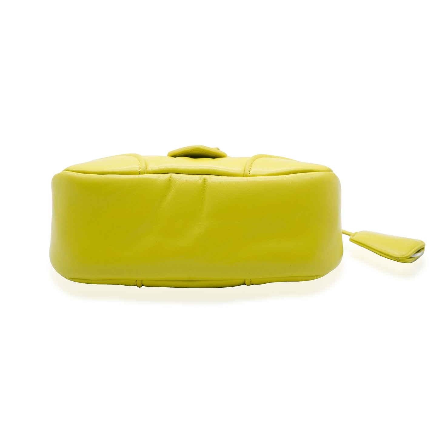PRADA - Citron Yellow Nappa Leather Soft Moon