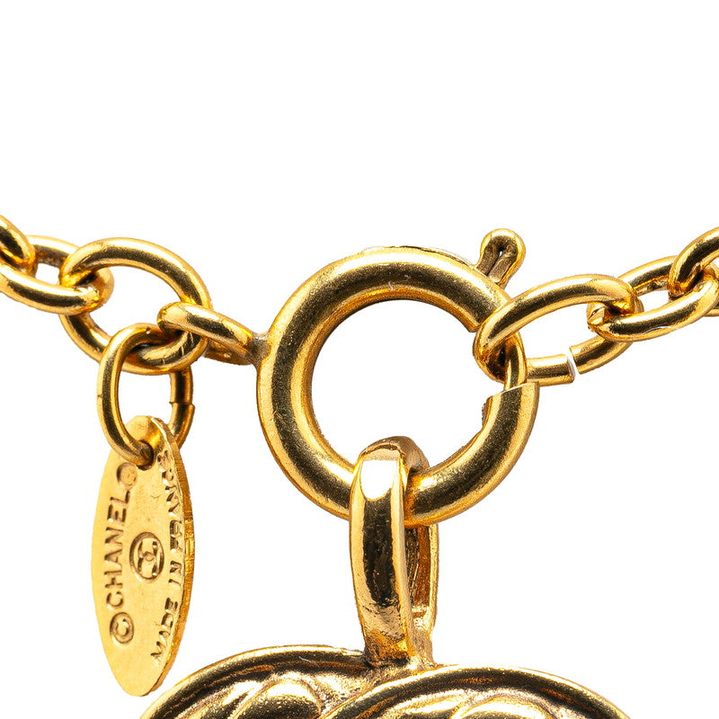 Chanel Coco Mark Matelasse Necklace Gold