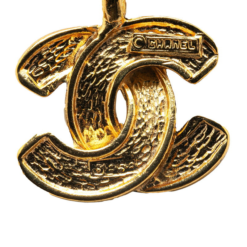 Chanel Coco Mark Matelasse Necklace Gold