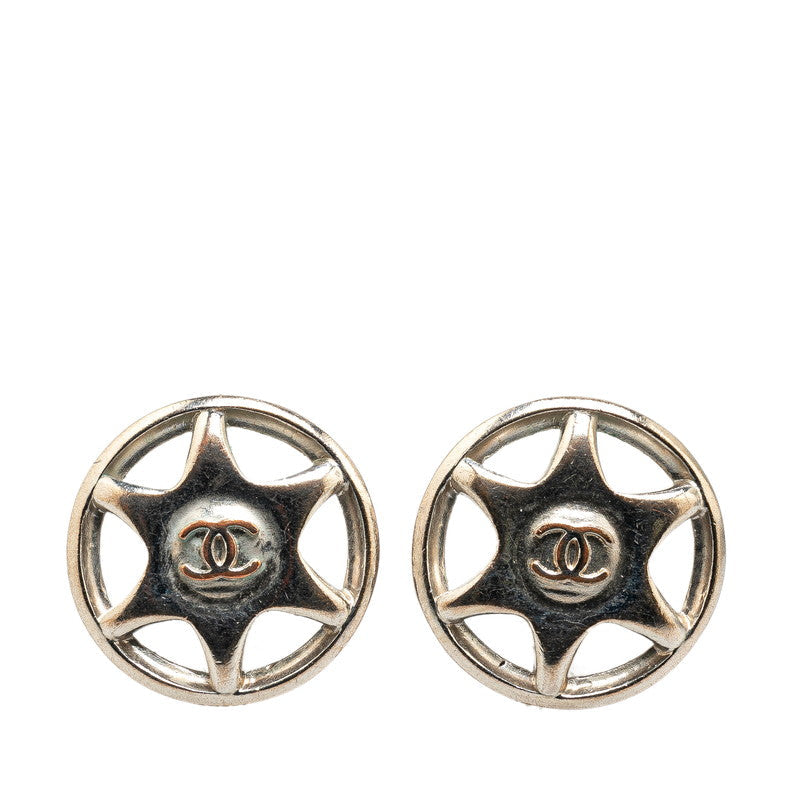 Chanel Coco Mark Metal Earrings