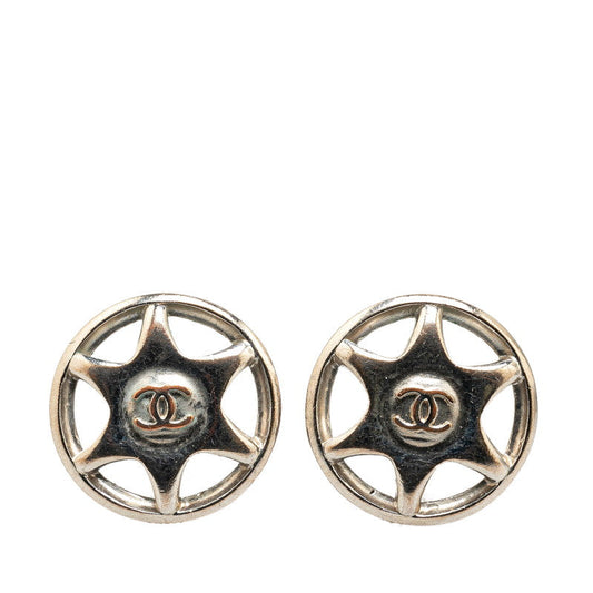 Chanel Coco Mark Metal Earrings