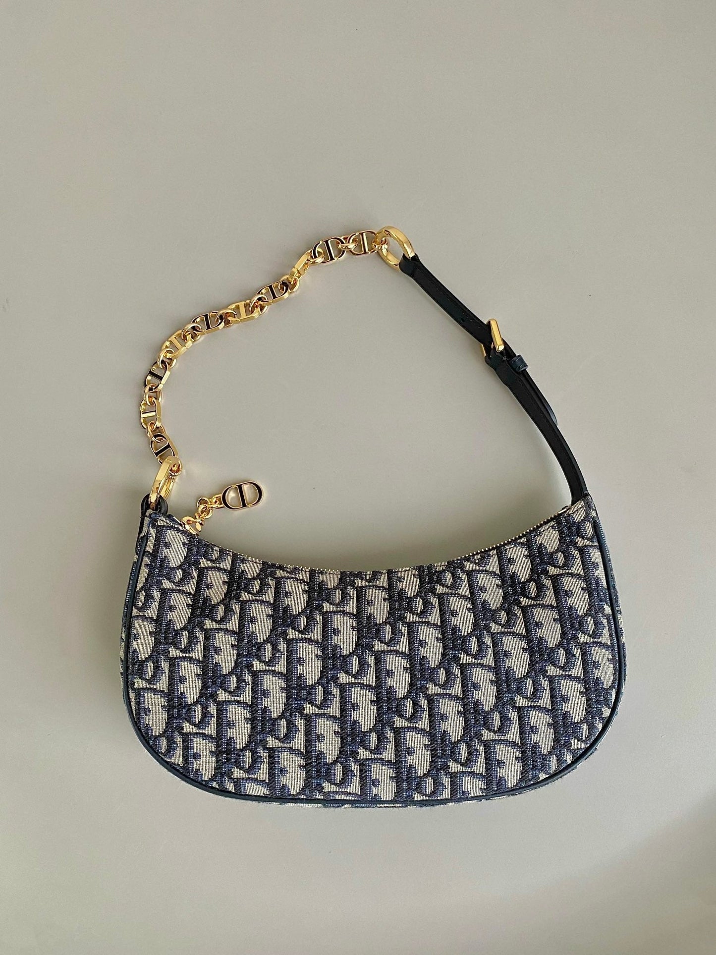 DIOR LOUNGE 26CM BLUE OBLIQUE EMBROIDERY