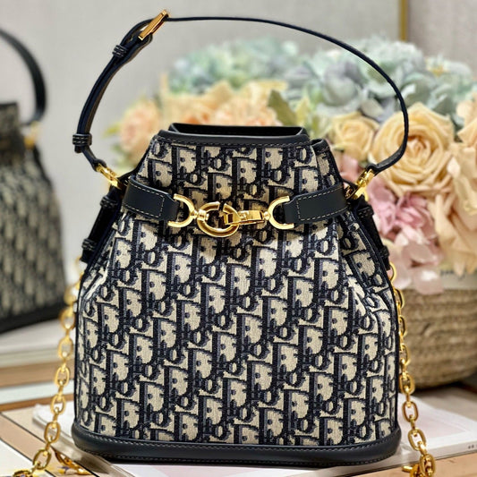 DIOR CEST 24CM BLUE OBLIQUE EMBROIDERY