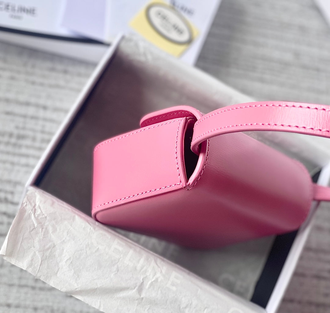 Celine TEEN TRIOMPHE 11CM PINK CALFSKIN
