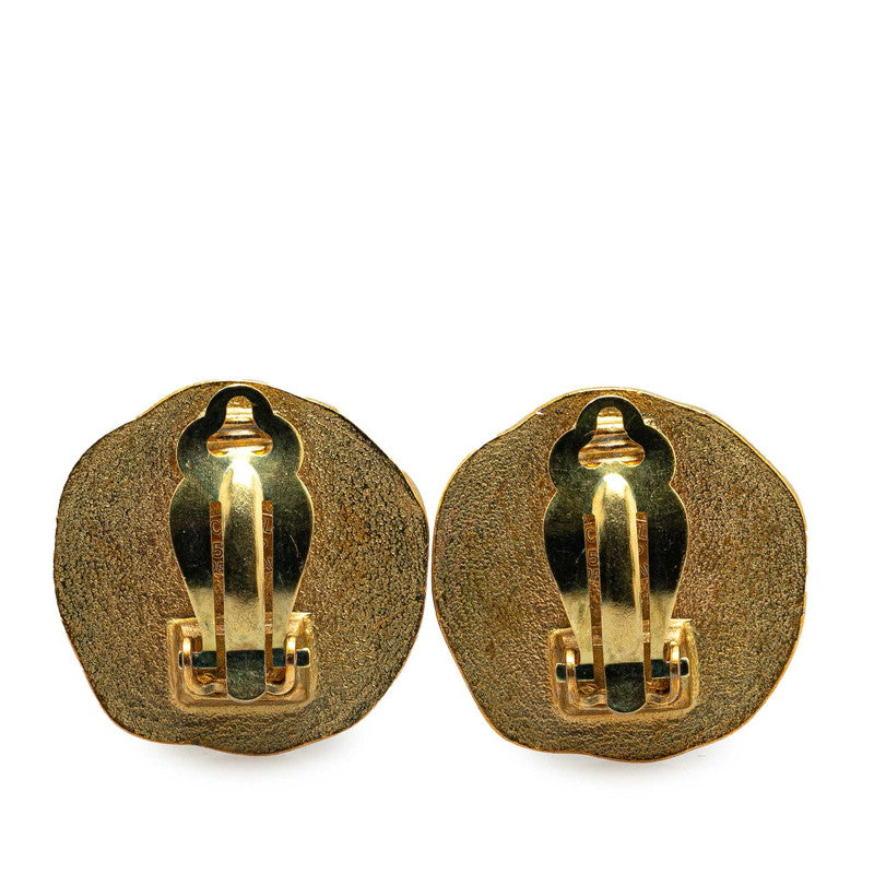 Chanel Vintage Coco Mark Earrings Gold