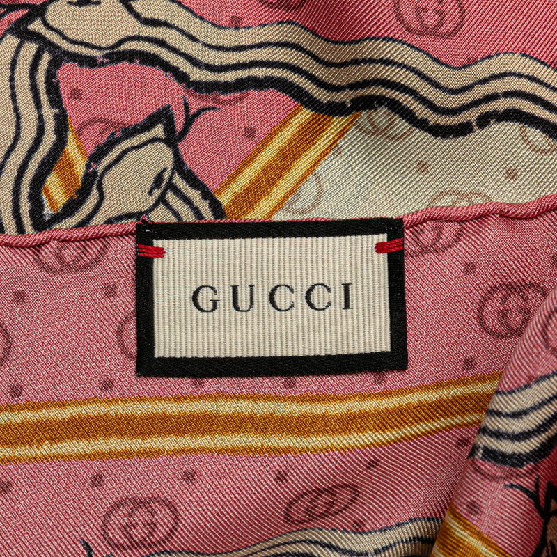 Gucci GG Snake Silk Scarf