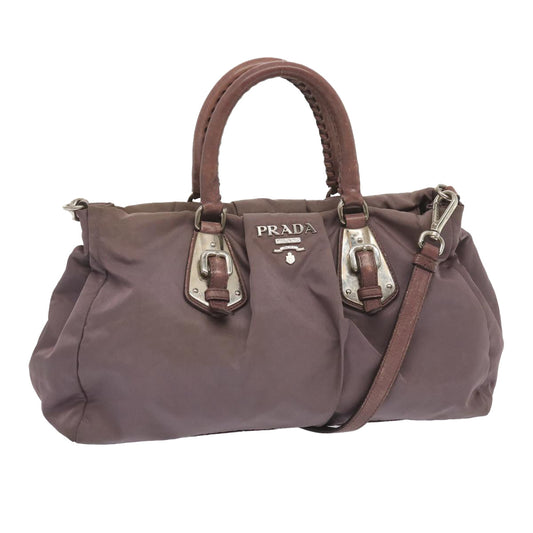 PRADA Hand Bag Nylon 2way Purple  yb533