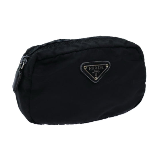 PRADA Pouch Nylon Black  yb544