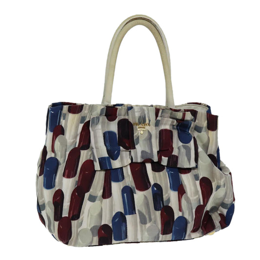 PRADA Lip Pattern Hand Bag Nylon Multicolor  yb569