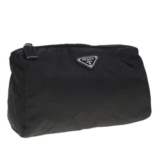 PRADA Pouch Nylon Black  yk10306