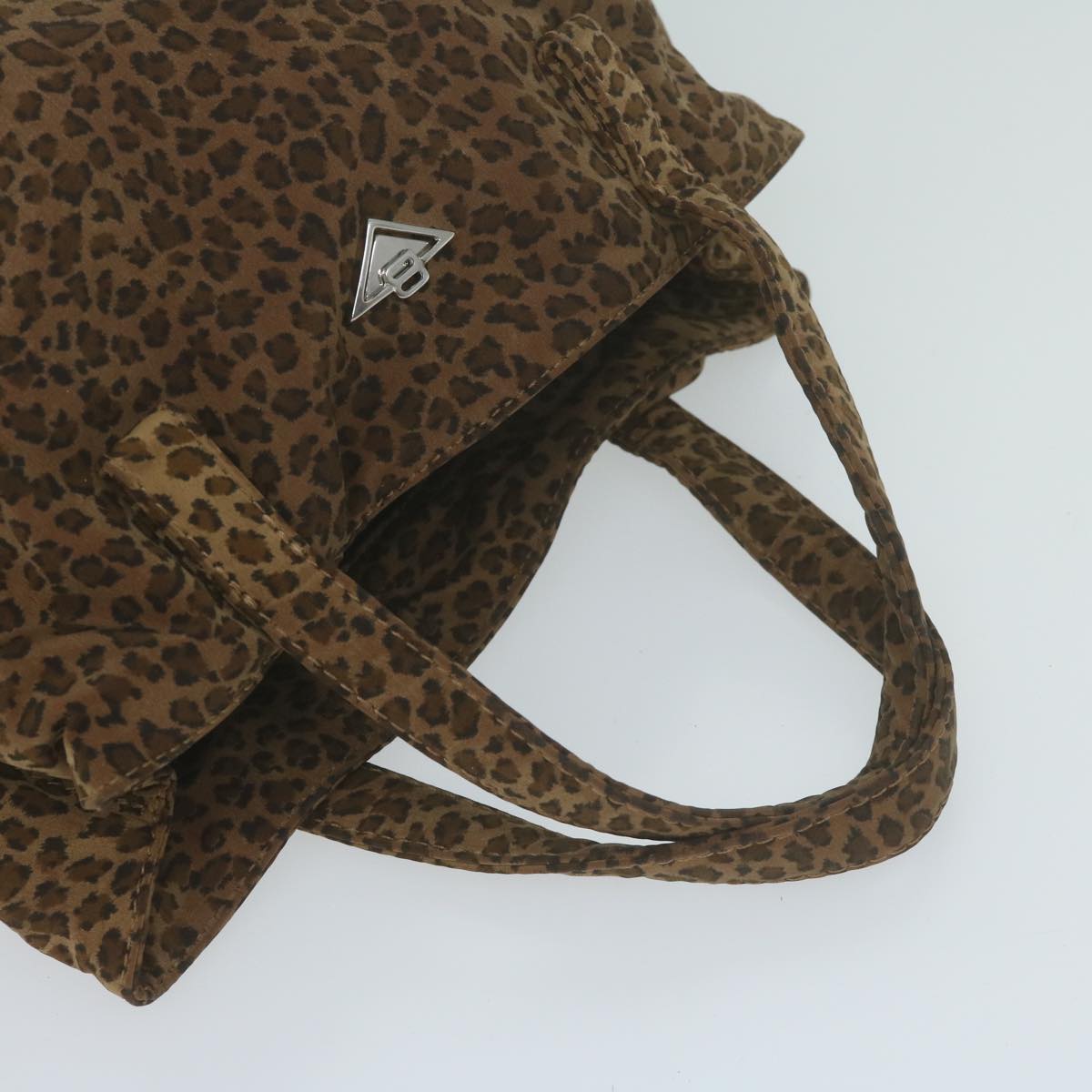 CELINE BOTTEGA VENETA Macadam Canvas Hand Bag PVC nylon 2Set Brown 10348